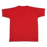 Babeezworld Boy's Round Neck Printed Pure Cotton Half Sleeve Tshirt (Red, 3-4 Years)-thumb1