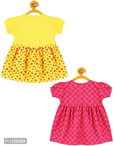 Babeezworld? Cotton Baby Girl Dress -?? Knee Length fit and Flare Dress Frock jhabla Pack of 2-thumb4