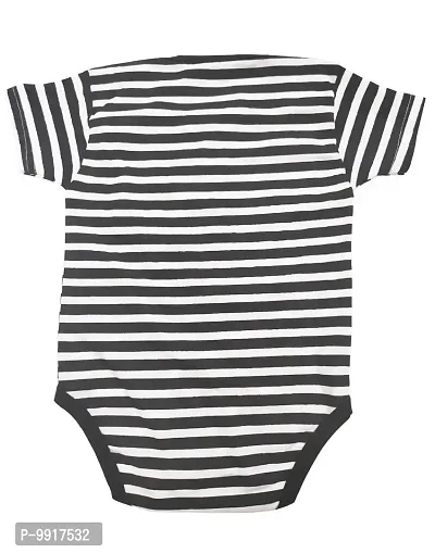 babeezworld Baby Romper Bodysuit Onesies - for Baby Boys and Baby Girls Cotton Half Sleeves Rompers (Black; 12-18 Months)_Pack of 1-thumb2