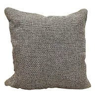 Brown Self Design Woven Geometric Woven Zipper Square Set Cushion Covers (16x16 inch or 40 x 40 cm) Set of 3-thumb1