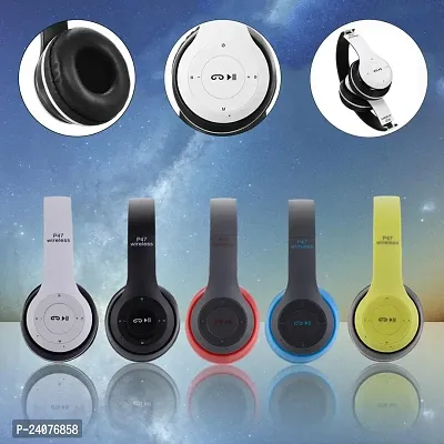 P47 Wireless Bluetooth Over the Ear Headphone with Mic (Multicolour)-thumb4