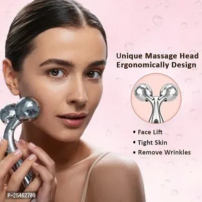 3d Manual Face Massager For Women | Facial Massager  Face Roller For Glowing Skin | Self Care Product | Body Massage Tool-thumb2
