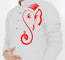 Stylish Cotton Stitched Kurta with Bottom for Men-thumb2