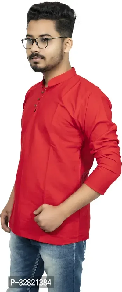 Stylish Cotton Stitched Short Kurta for Men-thumb3