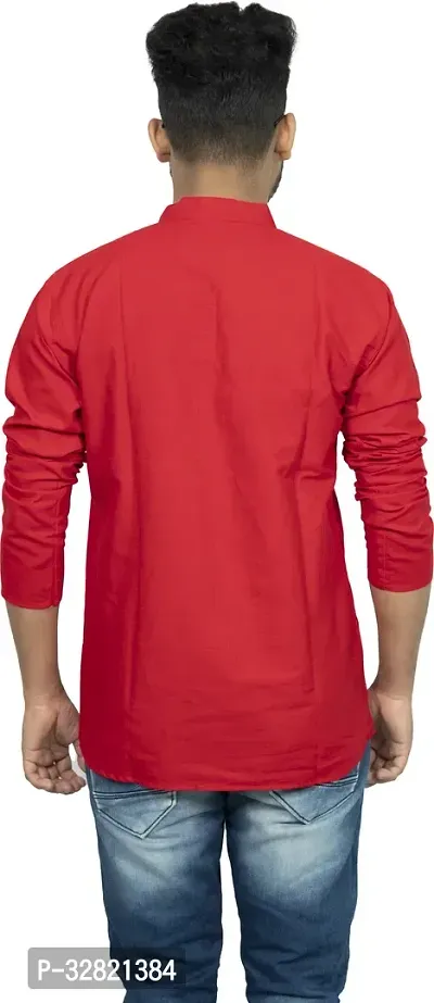 Stylish Cotton Stitched Short Kurta for Men-thumb2