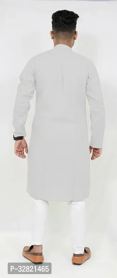 Stylish Cotton Stitched Kurta with Bottom for Men-thumb2