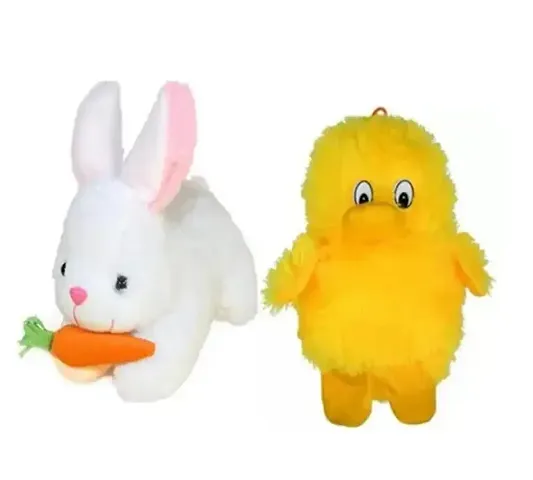 Adorable Cotton Rabbit And Duck Soft Toys For Kids Pack Of 2