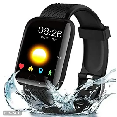 Smart Watch for Mens, Bluetooth 1.3 Smart Watch LED with Daily Activity Tracker, Heart Rate Sensor, for All Boys and Girls Wristband - Black