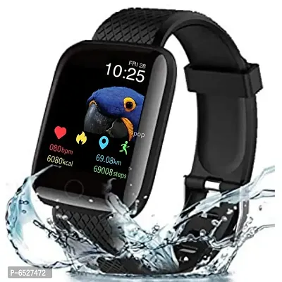 Smart Watch for Mens, Bluetooth 1.3 Smart Watch LED with Daily Activity Tracker, Heart Rate Sensor, for All Boys and Girls Wristband - Black