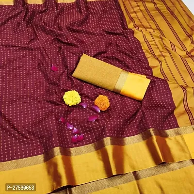 Fancy Banarasi Silk Saree With Blouse Piece For Women