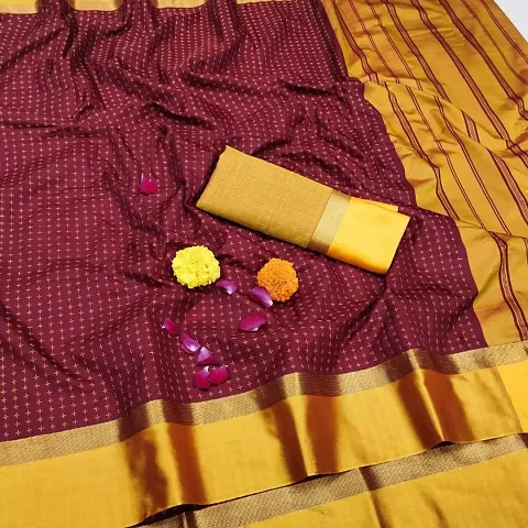 Alluring Art Silk Saree with Blouse piece 