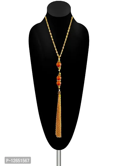 A2S2 Crystal Bead Sweater Long Chain Pendant Necklace for Women Fashion Brown/Gold Color Tassel Pendant Long Necklace Statement Neck Jewelry.(Brown) (Brown)-thumb3