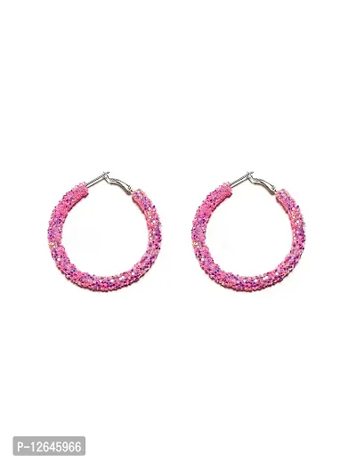 Details more than 253 big pink hoop earrings latest