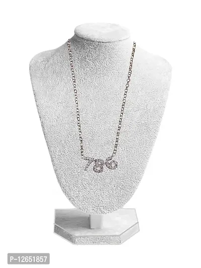 A2S2 Luxurious Lucky Number 786 Silver Pendant Thick Chain Necklace For Boy And Man (36)-thumb3