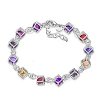 A2S2 Plata Women Colorful Glass Charm Bracelet  Bangle Fit Charm Bracelet-thumb4