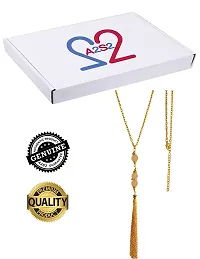 A2S2 Crystal Bead Sweater Long Chain Pendant Necklace for Women Fashion Light Brown/Gold Color Tassel Pendant Long Necklace Statement Neck Jewelry.(Light Brown) (Light Brown)-thumb3