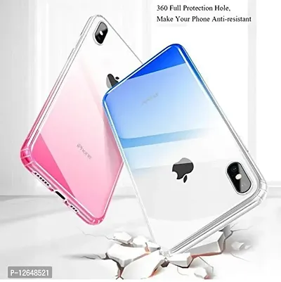 A2S2 (Buy ONE GET ONE Free) Clear Phone Case Cover Compatible for iPhone 6 6S Ultra Thin Cases Luxury Soft TPU Case Cover (Clear/Blue Case & One Clear/Red Case)-thumb0