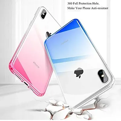 A2S2 (Buy ONE GET ONE Free) Clear Phone Case Cover Compatible for iPhone 6 6S Ultra Thin Cases Luxury Soft TPU Case Cover (Clear/Blue Case & One Clear/Red Case)