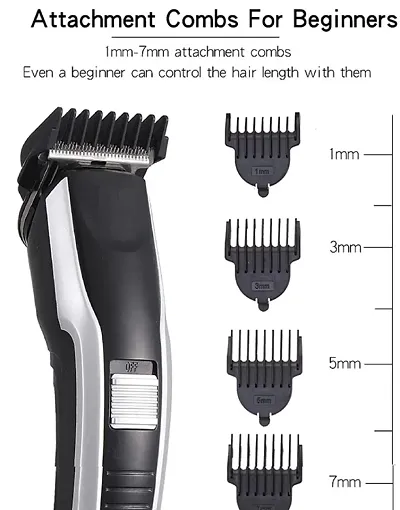 AT-538 Trimmer for men with Chargeable cable with stylish hair cutting capability, Multicolour