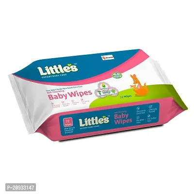 Little's Soft Cleansing Baby Wipes with Aloe Vera, Jojoba Oil and Vitamin E (72 wipes) - Pack of 1-thumb0