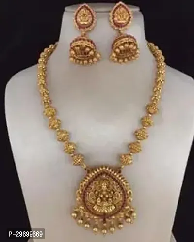 Designer Golden Alloy Jewellery Set For Women-thumb0