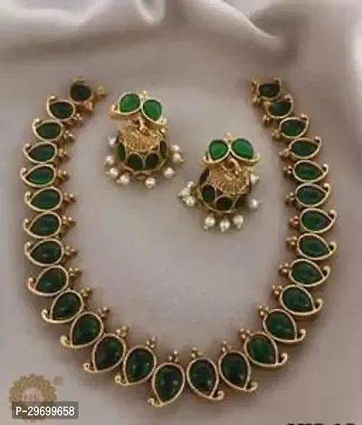 Designer Green Alloy Jewellery Set For Women-thumb0