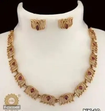 Stylish Golden Alloy  Jewellery Set For Women-thumb0