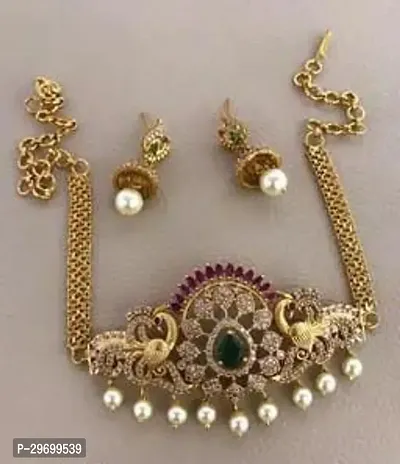 Stylish Golden Alloy  Jewellery Set For Women-thumb0