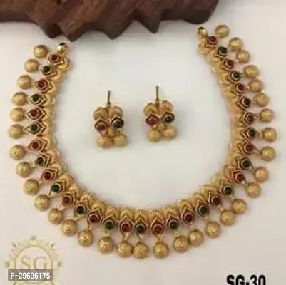 Stylish Golden Alloy Jewellery Set For Women