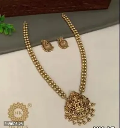 Stylish Golden Alloy Jewellery Set For Women-thumb0