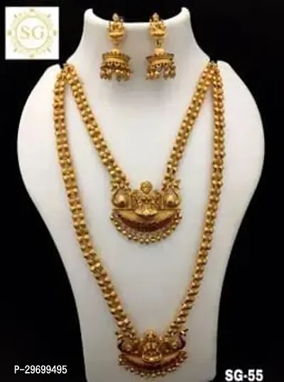 Stylish Golden Brass  Jewellery Set For Women