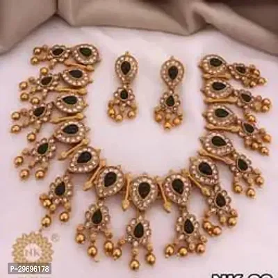 Stylish Golden Alloy Jewellery Set For Women-thumb0