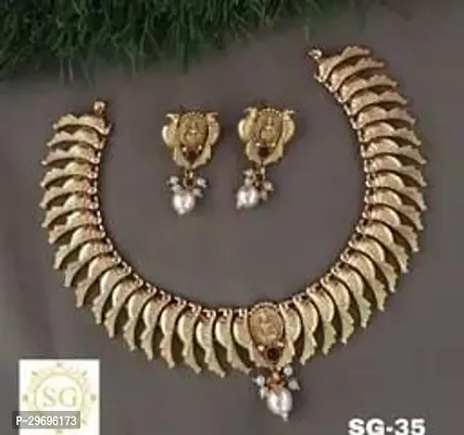 Stylish Golden Alloy Jewellery Set For Women-thumb0