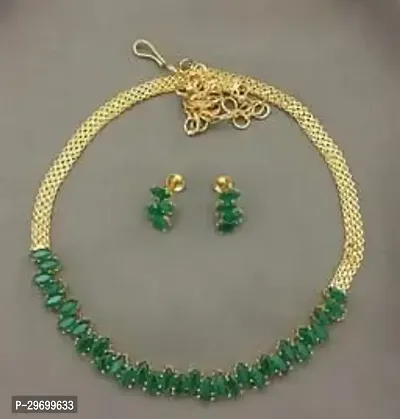 Designer Green Alloy Jewellery Set For Women-thumb0