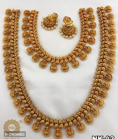 Stylish Golden Brass  Jewellery Set For Women