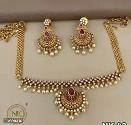 Stylish Golden Alloy Jewellery Set For Women-thumb0