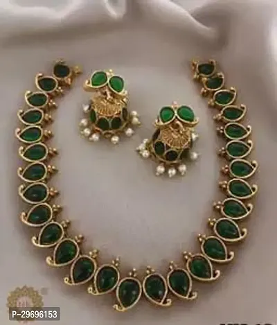 Stylish Green Alloy Jewellery Set For Women