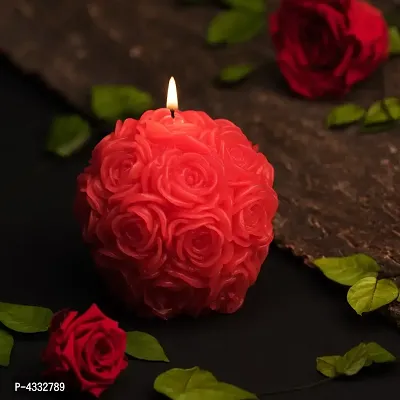 Rose Ball Decorative Candle-thumb0
