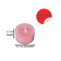 Shraddha Creation Scented Round Shape Acrylic Decorative Designer Smokeless Candle for Diwali Celebration Decoration, Pink Colour with Spiced Musk Fragrance (Set of 9)-thumb1