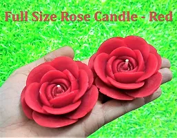 Shraddha Creation Floating Rose Decorative Smokeless Candle, Red Color with Rose Fragrance (Set of 4)-thumb4