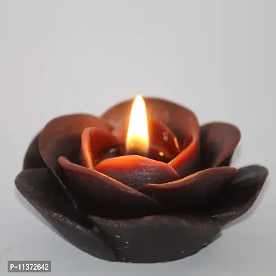 Shraddha Creation Paraffin wax Floating Candle, Pack of 8, Chocolate-thumb2