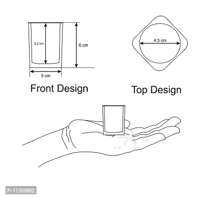Shraddha Creation Square Votive Shot Glass Decorative Smokeless Designer Candle, Red Color with Rose Fragrance (Set of 2)-thumb3
