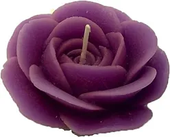 Shraddha Creation Floating Rose Decorative Smokeless Candle, Purple Color with Lavender Fragrance (Set of 4)-thumb1