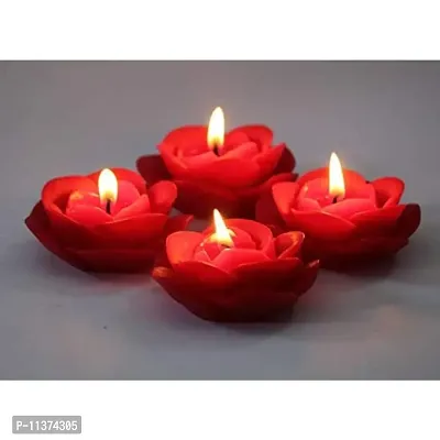 Shraddha Creation Paraffin wax Decorative Candle, Pack of 8, Rose-thumb3