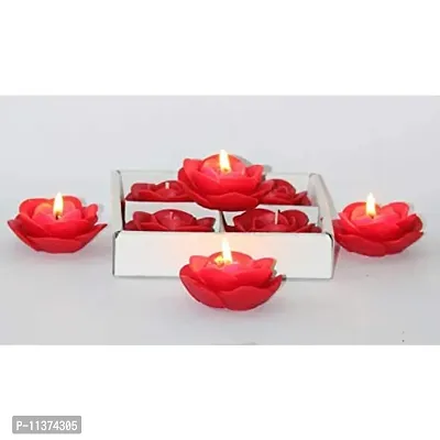 Shraddha Creation Paraffin wax Decorative Candle, Pack of 8, Rose-thumb5