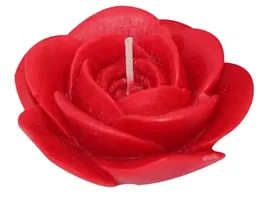 Shraddha Creation Floating Rose Decorative Smokeless Candle, Red Color with Rose Fragrance (Set of 4)-thumb1