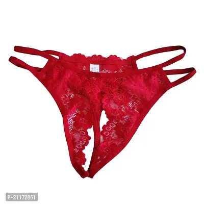 Buy myaddiction Stretch Lace Open Front G String T Back Thong Underwear  Panties Red Clothing, Shoes Accessories, Womens Clothing, Intimates Sleep