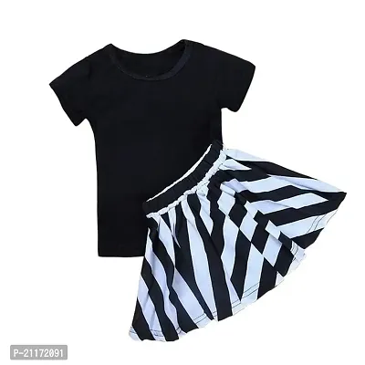 Buy myaddiction Girl Summer Dress Short-Sleeved T-Shirt with Black