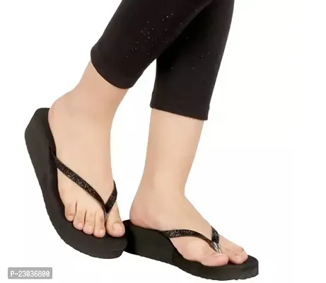 Elegant Black Women Medium Sandals Pack Of 1 For Women