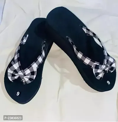 Elegant White Chek Women Medium Sandals Pack Of 1 For Women